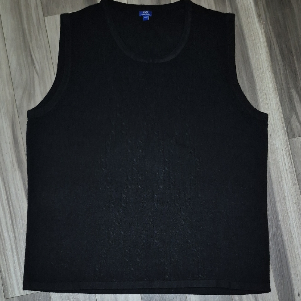 💥5/35 Tabi Black Sleeveless Knit Top Size L